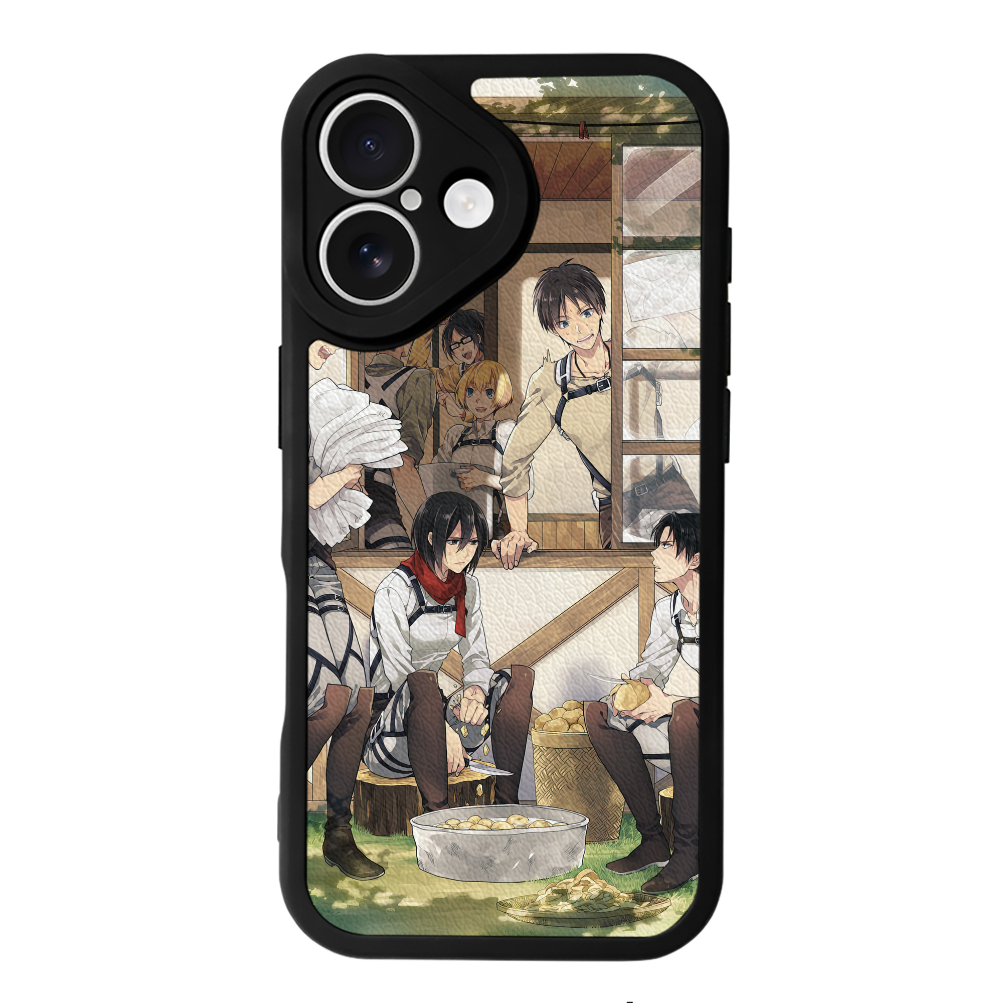 （画像用） 進撃の巨人 Attack on Titan 【iPhone 16シリーズ対応】シリコンスマホケース（レザー調） 材質：シリコン